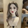 Female Mannequin Head with Shoulder Training Multipurpose Lightweight Manikin Toupee Display