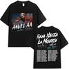 Рэпер Anuel AA Real Hasta La Muerte Tour 2025 Футболки с новым альбомом Мужские хип-хоп готические футболки 100% Футболка с коротким рукавом#Цвет(3)