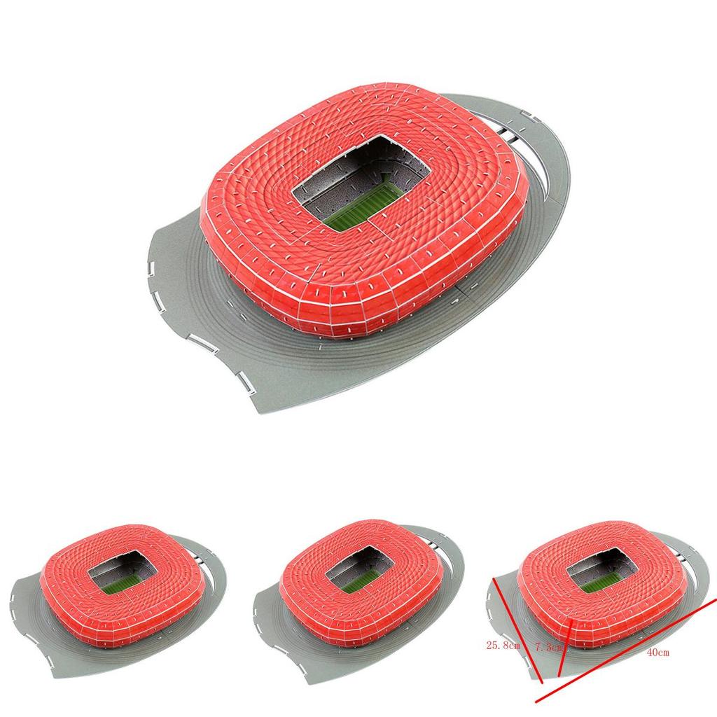 Изысканный 3D-пазл Модель футбольного поля Allianz Arena в Мюнхене Ручная работа Игрушка для энтузиастов