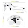 Magnifier Glasses With LED Light, Headband Illumination Magnifier Loupe With 5 Lens, Magnifying Glass for Reading Repair Craft