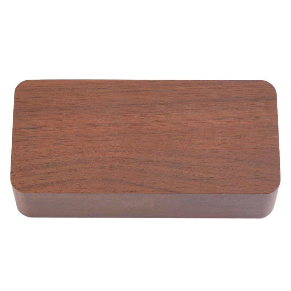 Electronic Digital Wooden LED Alarm Clock Sounds Control Temperature Desktop 1#