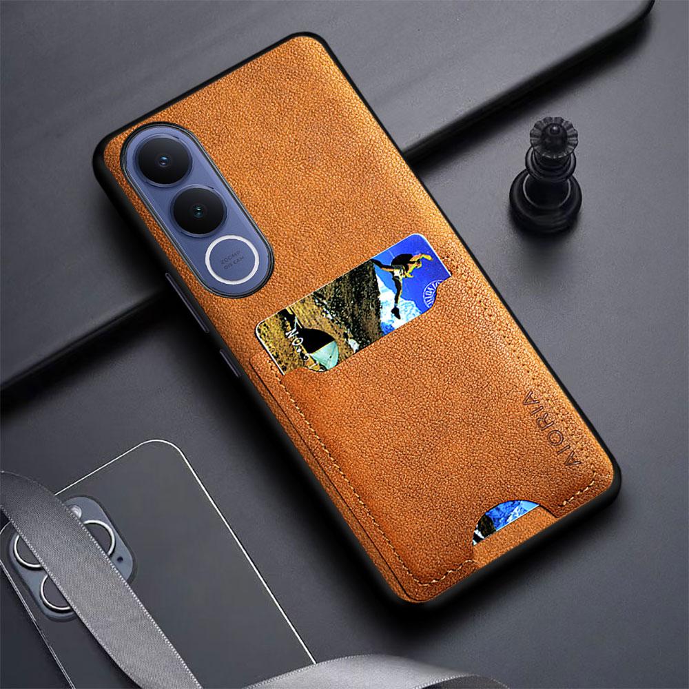Card Slot Bag Holder Case For VIVO V70 FE V50 Lite 5G funda Leather Luxury Back Cover for vivo v60 lite v40 pro lite case capa