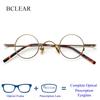 BCLEAR Сверхлегкие титановые очки Модные ретро круглые очки Маленький размер Гиперметропия Миопия Оптическая оправа по рецепту Унисекс