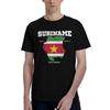 Vintage T Shirt Summer Suriname Flag and Map Fashion T Shirts Cotton Tshirt for Couple Y2K Funny Loose Short Sleeve Tees