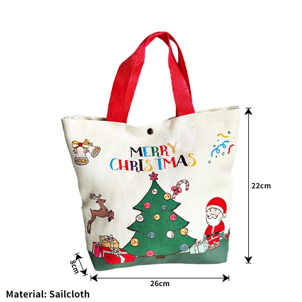 Christmas Gift Bags Large Size with Handles Christmas Tote Bags Bulk Reusable New Year Packaging Present Gift Santa Claus Bag