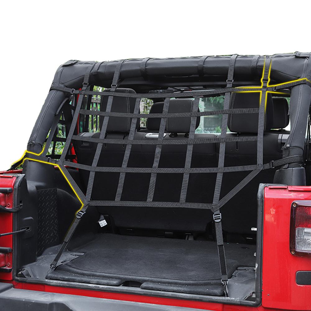 Сетчатая сетка в багажник для Jeep Wrangler JK JKU 2007-2017 1 шт., черная