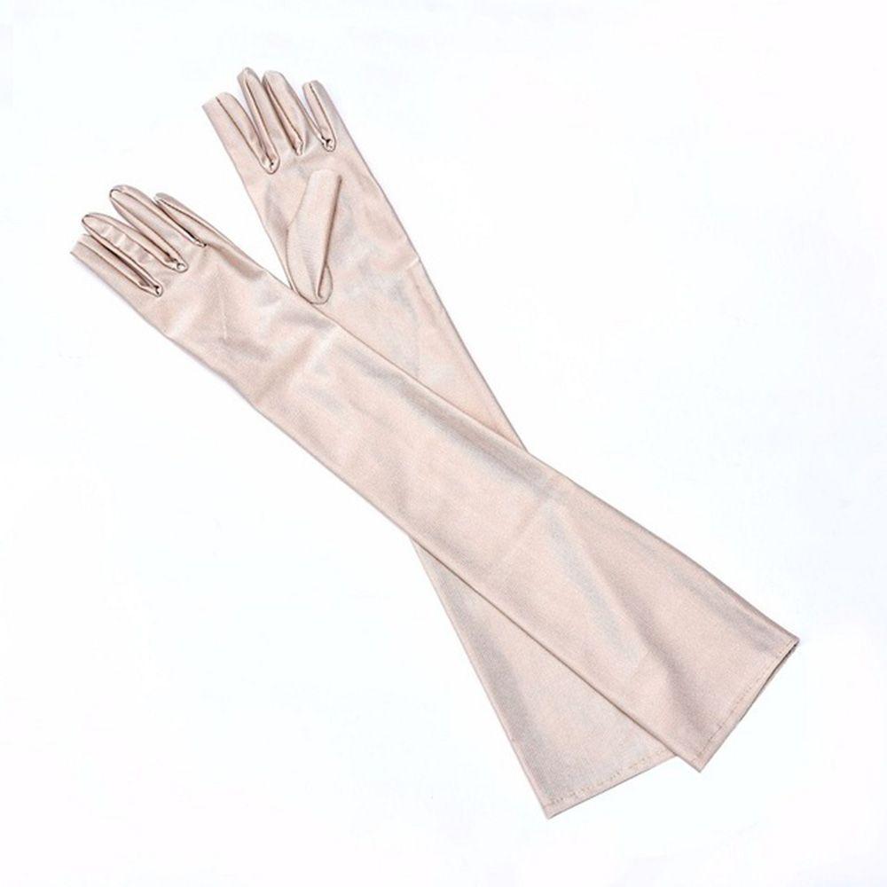 Ladies Parties Sunscreen Performance Satin Finger glove Driving Gloves Long Gloves Prom Gloves