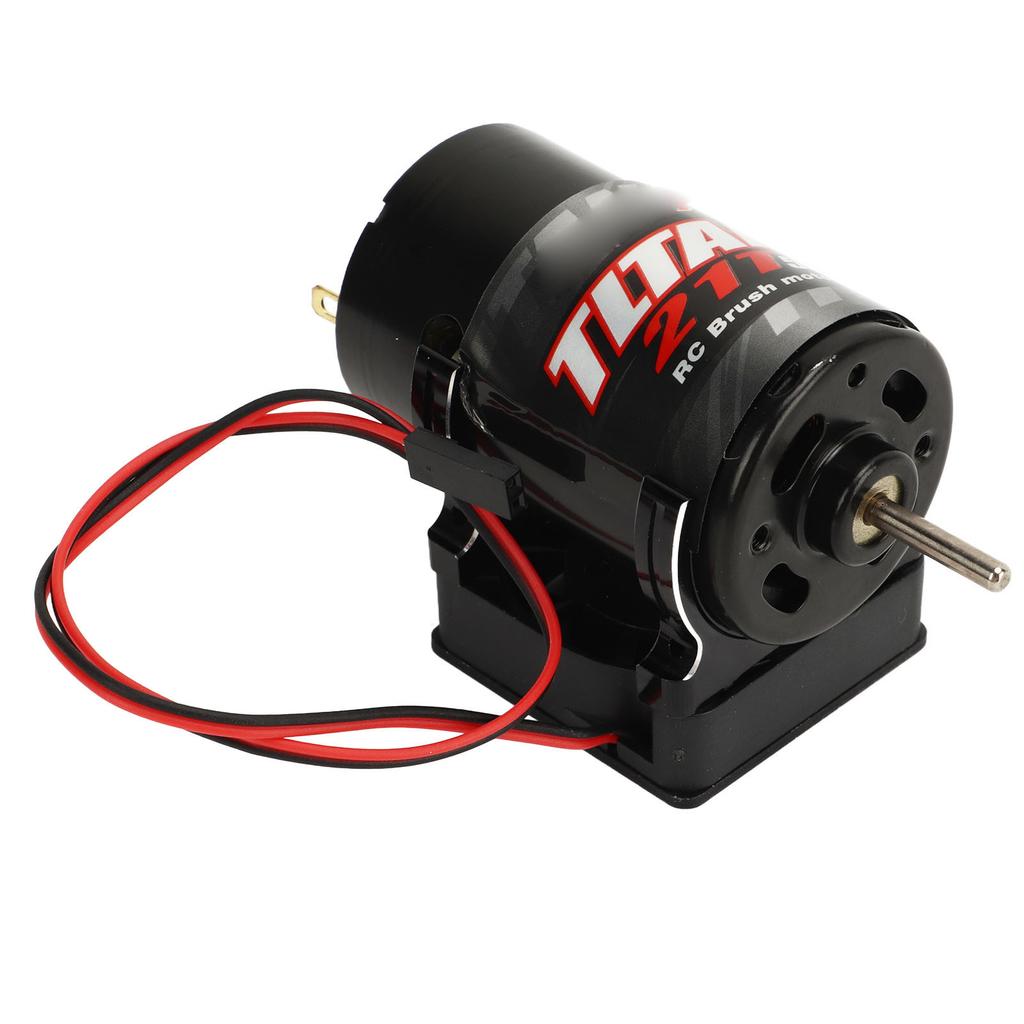 550 Brushed Motor 21T Low Noise Heat Dissipation RC Car Brushed Motor for SCX10 90046 Black