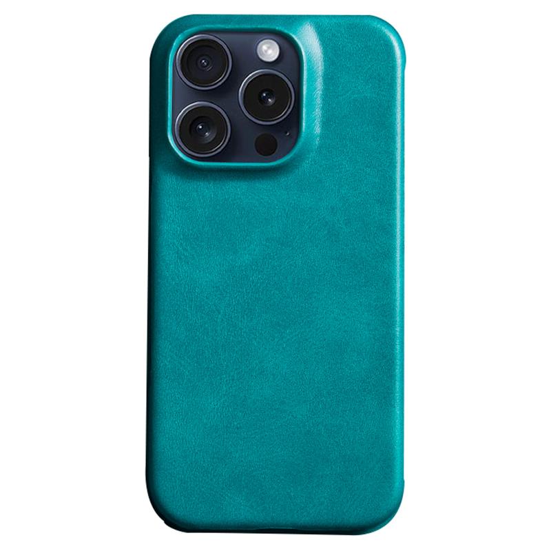 For iPhone 16 Pro Max Case Calf Texture PU Leather Coated PC Phone Cover