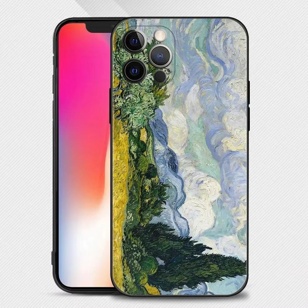 Чехол для телефона «Звездная ночь» Ван Гога для iPhone 16 15 14 13 12 11 Pro Max XS X XR 7 8 SE