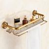 Antique bathroom towel storage rack multifunctional all copper bathroom cosmetics rack wall mounted storage rack bathroom shelf