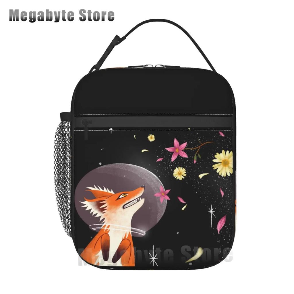 Foxes Autumn Fox Милый оранжевый многоразовый ланч-бокс для офиса, школы, пикника, пляжа, герметичная сумка-холодильник, сумка для ланча