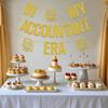 In My Accountant Era Banner,2025 International Accounting Day Party Decoration,Class of 2025 Congrat Accounting Graduation Party Supplies Gold