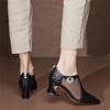 Women Lady Cute Pumps Fashion Sweet Mesh Breathable Spring & Summer Square Heel Shoes