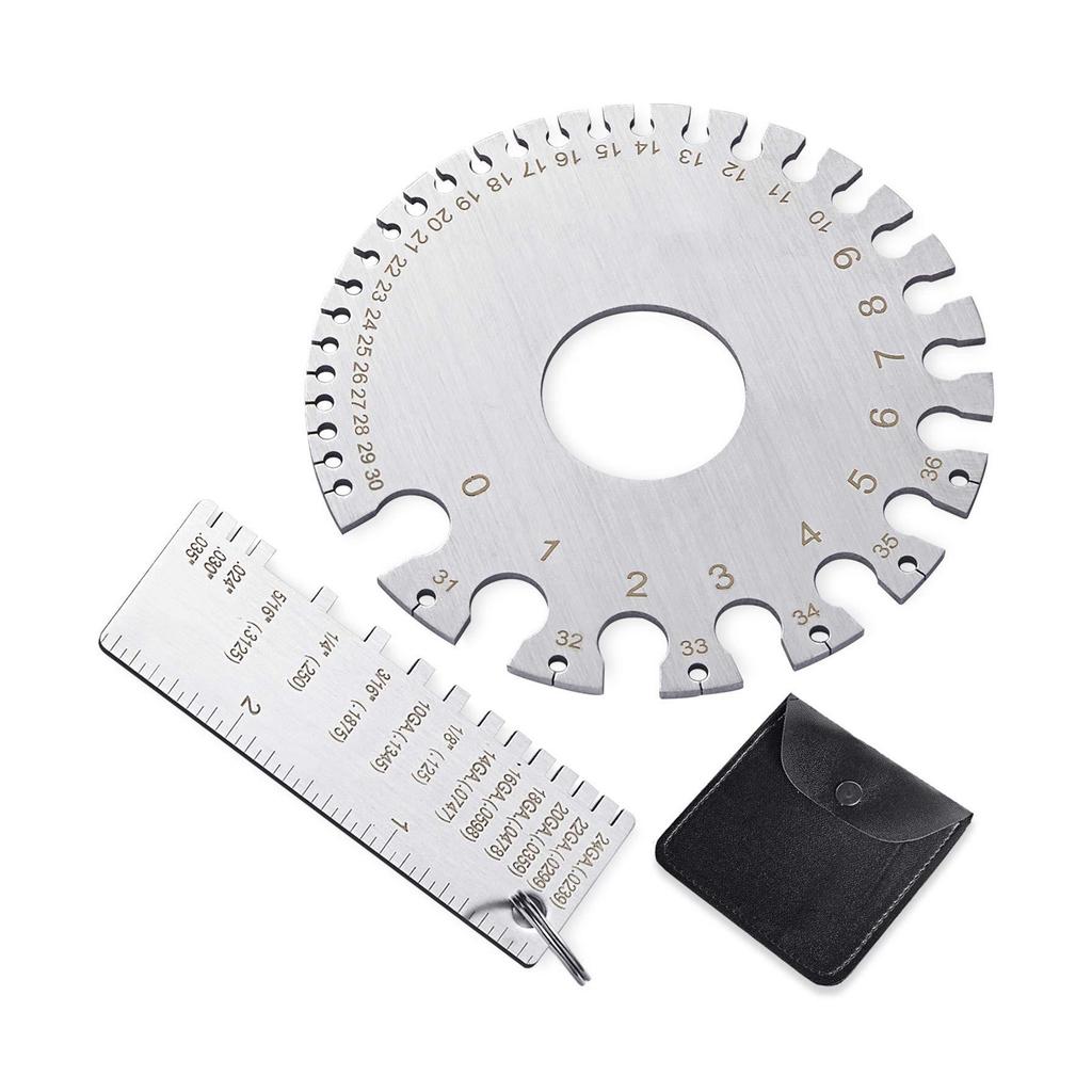 Стальной двухсторонний измеритель проволоки и толщины листового металла Круглый двухсторонний измеритель проволоки для сварки и механической обработки