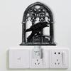 Yousheng Gothic Crow Wall Sconce Lighted Wall Decoration Church Arch Sconce with Light-Up Candle Halloween Decorative Light for Living Room Kitchen