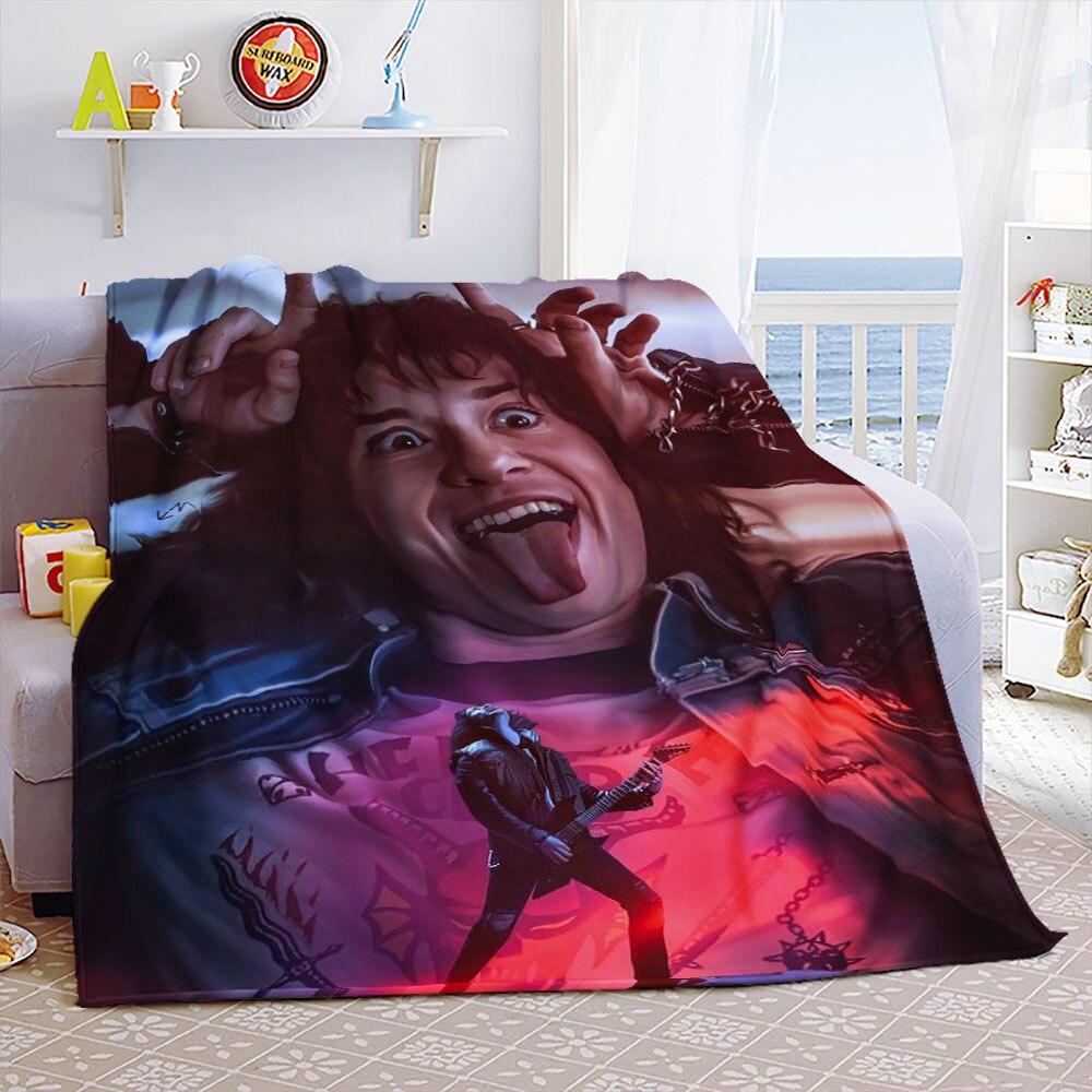 Портативные теплые пледы Eddie Munson Stranger Things для постельных принадлежностей для путешествий