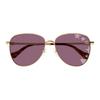 Gucci Lens Print Irregular Shape Sunglasses Unisex sunglasses Gold GG1419S004