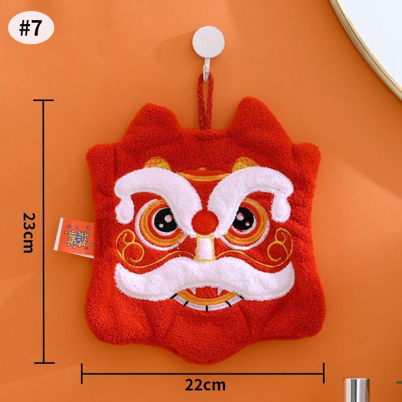 Новый год 2025 Полотенца для рук Полотенца для вытирания на Китайский Новый год Супервпитывающее полотенце для рук Принадлежности для уборки дома и кухни