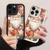 JT407 Розовый Рождественский Дед Мороз Счастливая Улыбка Милый для iPhone 17 16 15 14 Pro Max Samsung S26 S25 Ultra A17 A07 A56 A16 Xiaomi 15T Redmi 15c Мягкий Чехол