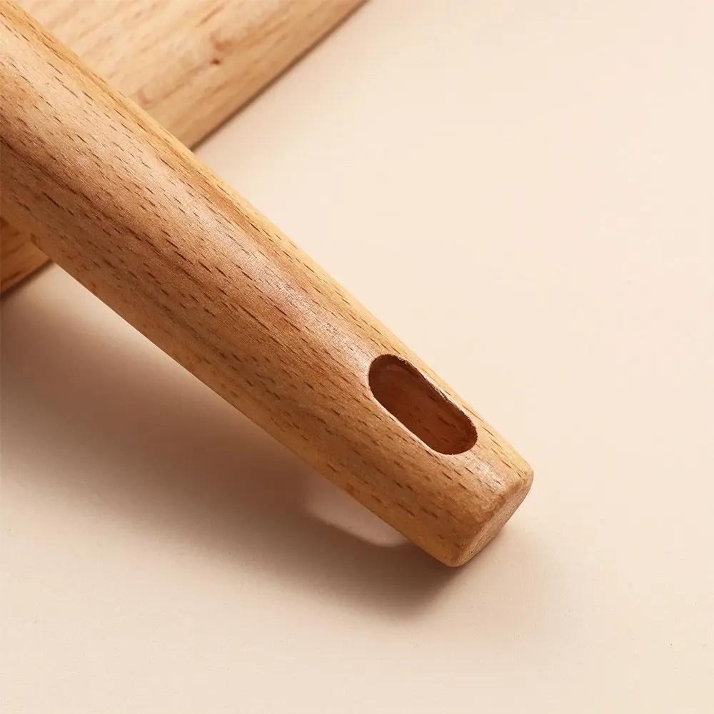 Wooden Handle Sieve Stainless Steel Fine Mesh Flour Sifter Colander Sugar Cocoa Matcha Powder Flour Colander Hand-held