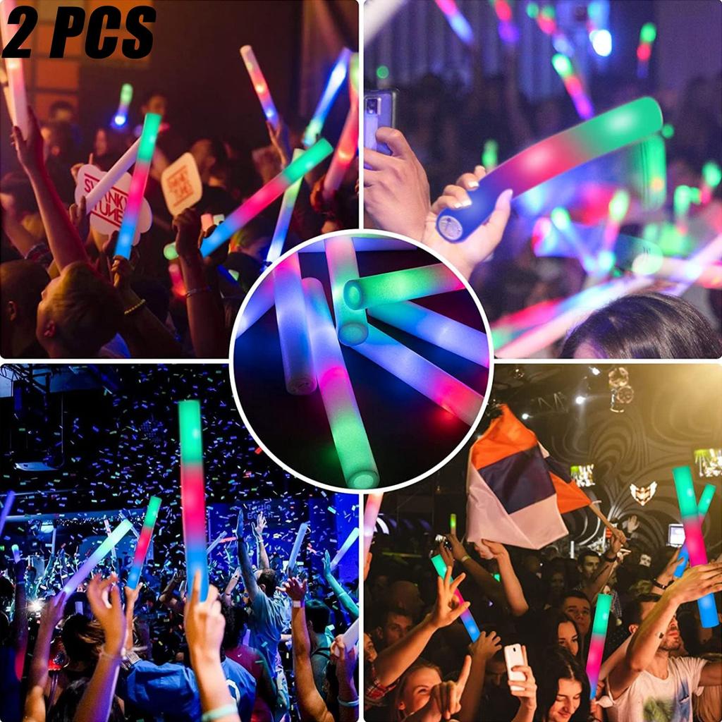 Concert Light Stick LED Colorful Luminous Foam Sponge Stick Festive Atmosphere Supplies