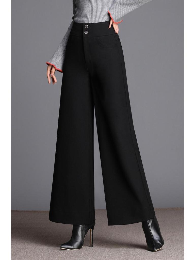 Brand 2025 Women's Wide-Leg Suit Pants: A Chic, Versatile Choice for Autumn/Winter.