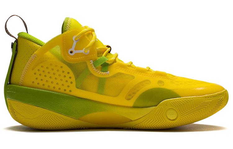 Li Ning Shadow 3 Амортизация Нескользящие Износостойкие Низкие Баскетбольные Кроссовки Мужские Киви Желтый Летние ABPS041-2