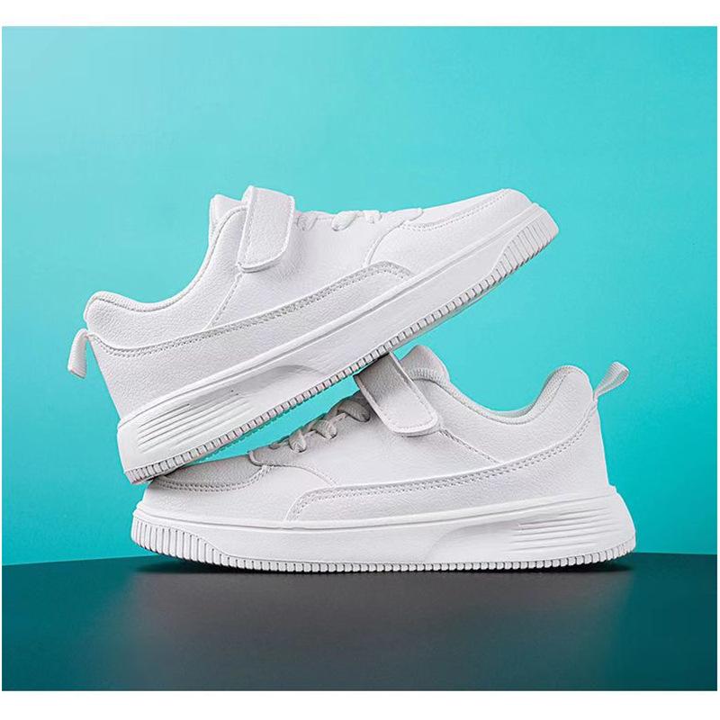 Детские маленькие белые туфли, экспортные кеды, весна-осень 2025, нескользящие, маленькие черные туфли, студенческие, кожаные, водонепроницаемые и нескользящие, спо