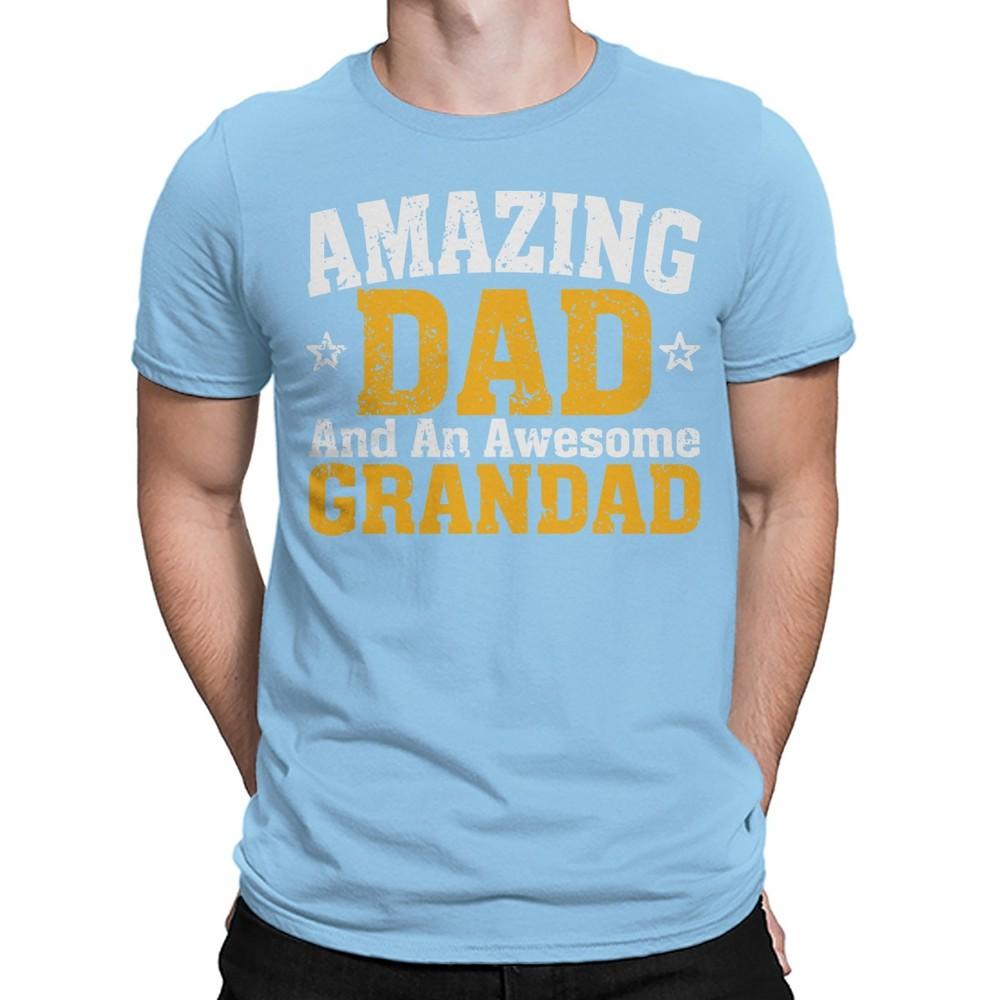 Men Amazing Dad Awesome Grandad Funny Fathers Day TShirt Tee Best Daddy Ever