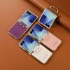 Роскошный чехол Z Flip7 5G для Samsung Galaxy Z Flip 7 FE Бронированная кожаная задняя панель Кольцо-подставка для Galaxy Z Flip 6 5 4 Funda Etui