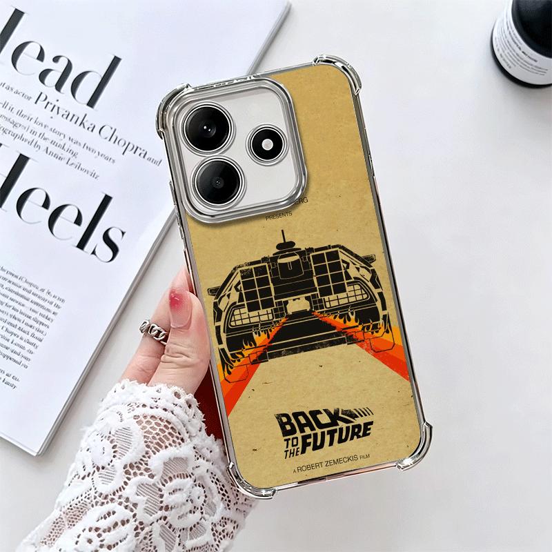 Защитный чехол с покрытием «Назад в будущее» для Xiaomi Redmi Note 14 15 Pro Plus 13 12 11 11S 11T 10 9S 9 5G, противоударный с подушкой безопасности