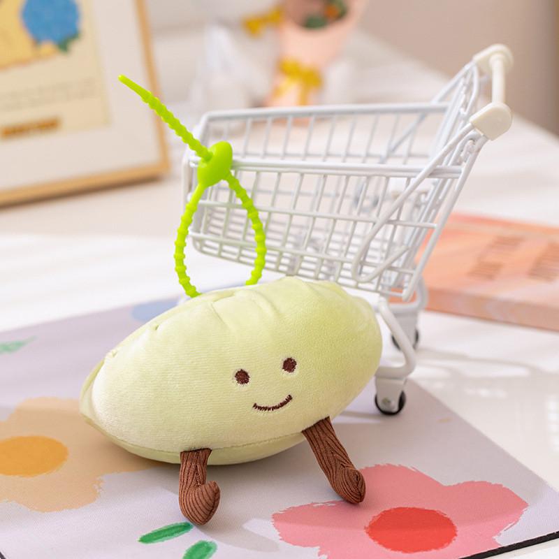 Dumpling Plush Steamed Buns Keychain Backpack Pp Cotton Stuffed Animal Gift Toy