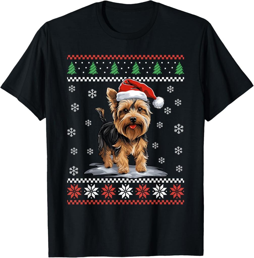 Yorkshire Dog Ugly Christmas Sweater Yorkie Xmas Adults Kids T-Shirt
