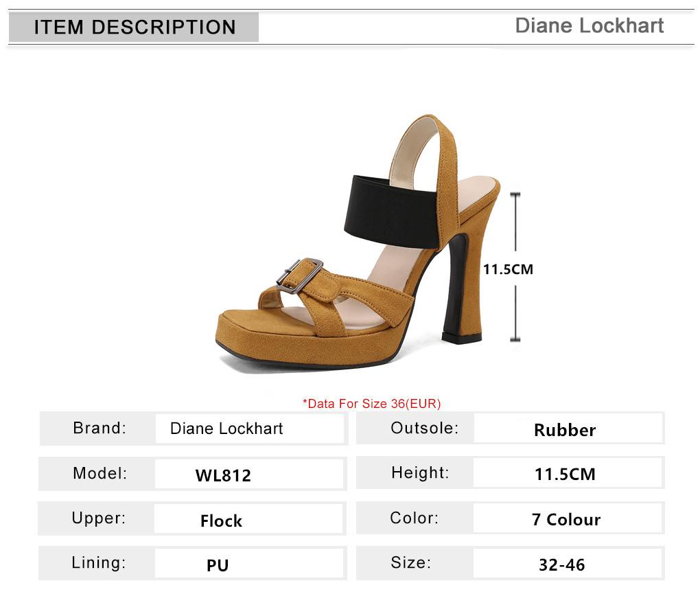 Мода 2025 Лето Новые Сандалии на Платформе Женская Обувь Толстый Каблук Сандалии Высокий Каблук Замша Мода Женские Sandalias De Mujer Размер 32-46