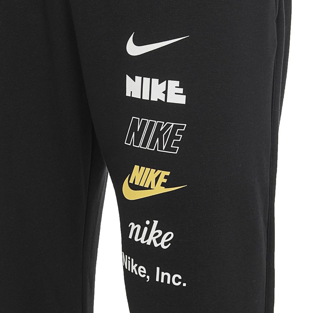 Nike Флисовый свитер с круглым вырезом и логотипом, теплый повседневный комплект из трикотажных брюк с манжетами, унисекс, комплект из толстовок DX0782-030+DX0796-010+1