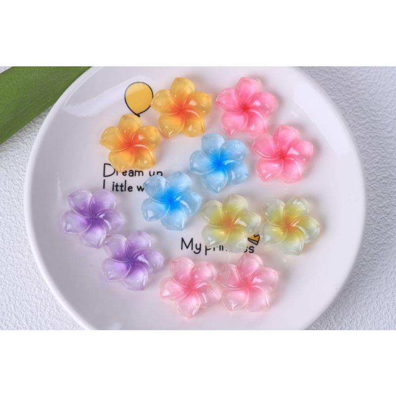Egg Flower Resin Five Petal Flower DIY Hair Clip Patch Accessory Phone Case
