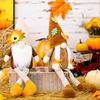 Adorable Harvest Festival Rudolf Plush Doll With Fall Leaf Hat For Autumn Decor