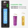 IMREN Single-Slot 18650 Battery Charger, 3.7V Li-ion Charger for 18650 18500 18350 20700 21700 26650 Battery,1.2V Ni-MH/Ni-Cd Batteries,2A Fast