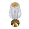 LED Cordless Crystal Table Lamp Stepless Dimmable 3 Color Temperature Touch Control USB Rechargeable