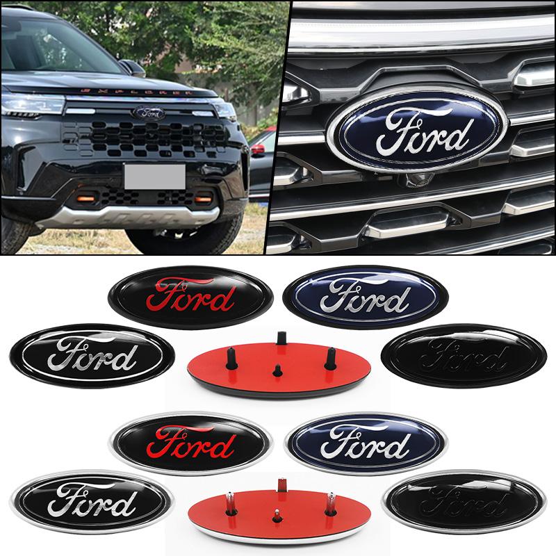 For Ford Escort Explorer Fusion Kuga Mondeo Ecosport C-Max 1Pc Car Front Grill Emblem Rear Trunk Lid Cover Logo Auto Accessories