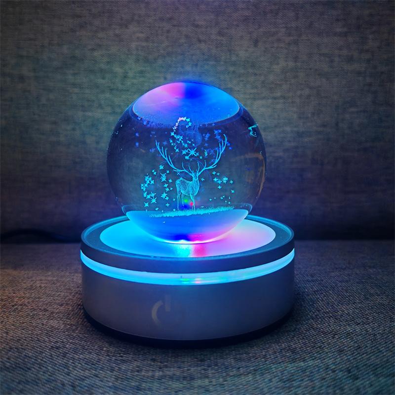 Солнечная система 3d хрустальный шар Хрустальный глобус Лазерная резка Хрустальный шар с шаровой подставкой Декоративные сферы планет Галактика Подарок на день рождения Украшения