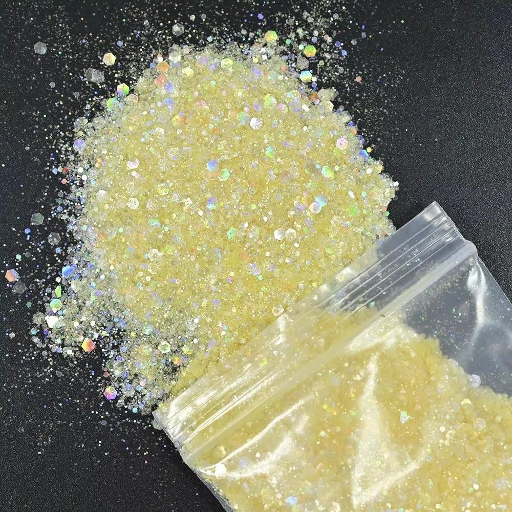 50G Holographic Nail Diamond Glitter Sequins Hexagon Holographic Glitter Polish Decoration