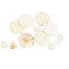 Pack of 12 10mm and 23mm Round Flat Shell Charm Beads Gem Jade Glass Crystal