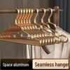 FAJIENUO Space Aluminum Non-slip Seamless Hangers