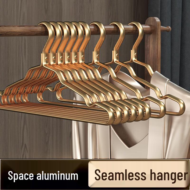 FAJIENUO Space Aluminum Non-slip Seamless Hangers