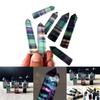 Colorful Natural Fluorite Quartz Crystal Stone Healing Amethyst Hexagonal Wand Point With Distinct Patterns