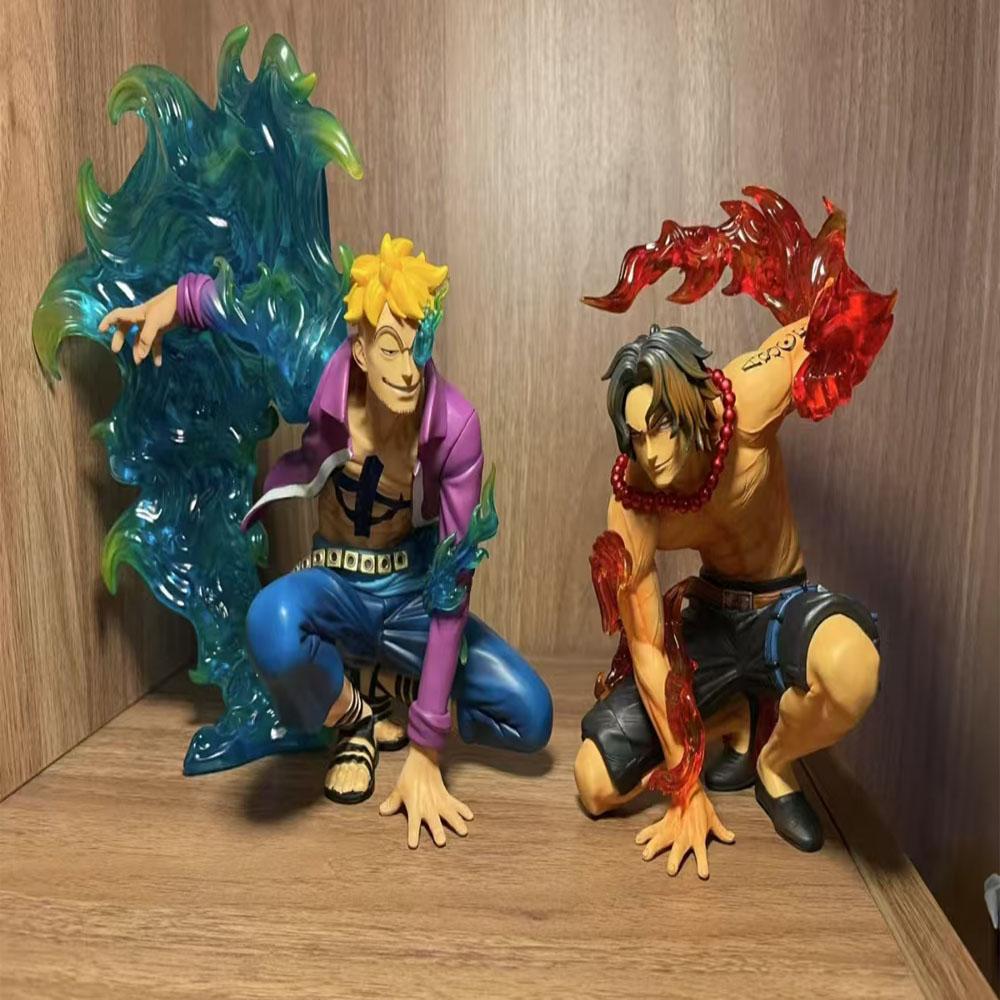 16 см Фигурка Аниме One Piece GK Приседающий Пламя Портгас Д. Эйс Фигурки Модель Коллекционная Игрушка Кукла Украшения Рождественские Подарки