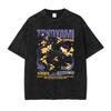 My Hero Academia Anime Tshirt OCHACO URARAKA Graphic T Shirt Vintage Washed Oversized Tshirts Women Men Short Sleeve Tees