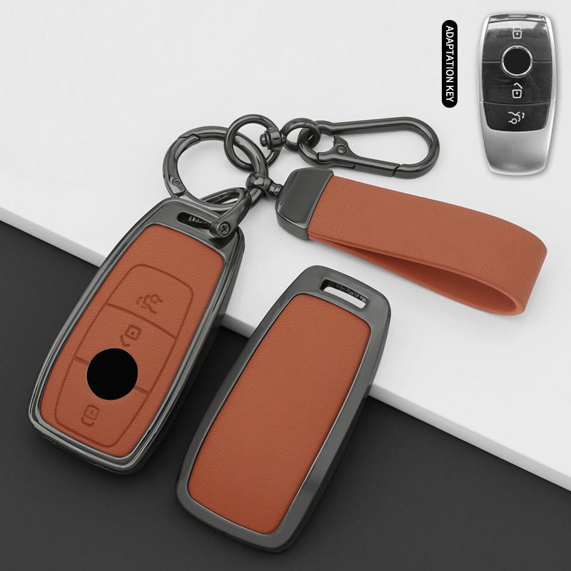 For Mercedes Benz E S G Class CLE GLC CLA GLB GLS W177 W205 W213 W222 X167 AMG E200 E260 Metal Car Key Protective Case llavero DR1